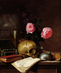 Nature morte avec un crâne